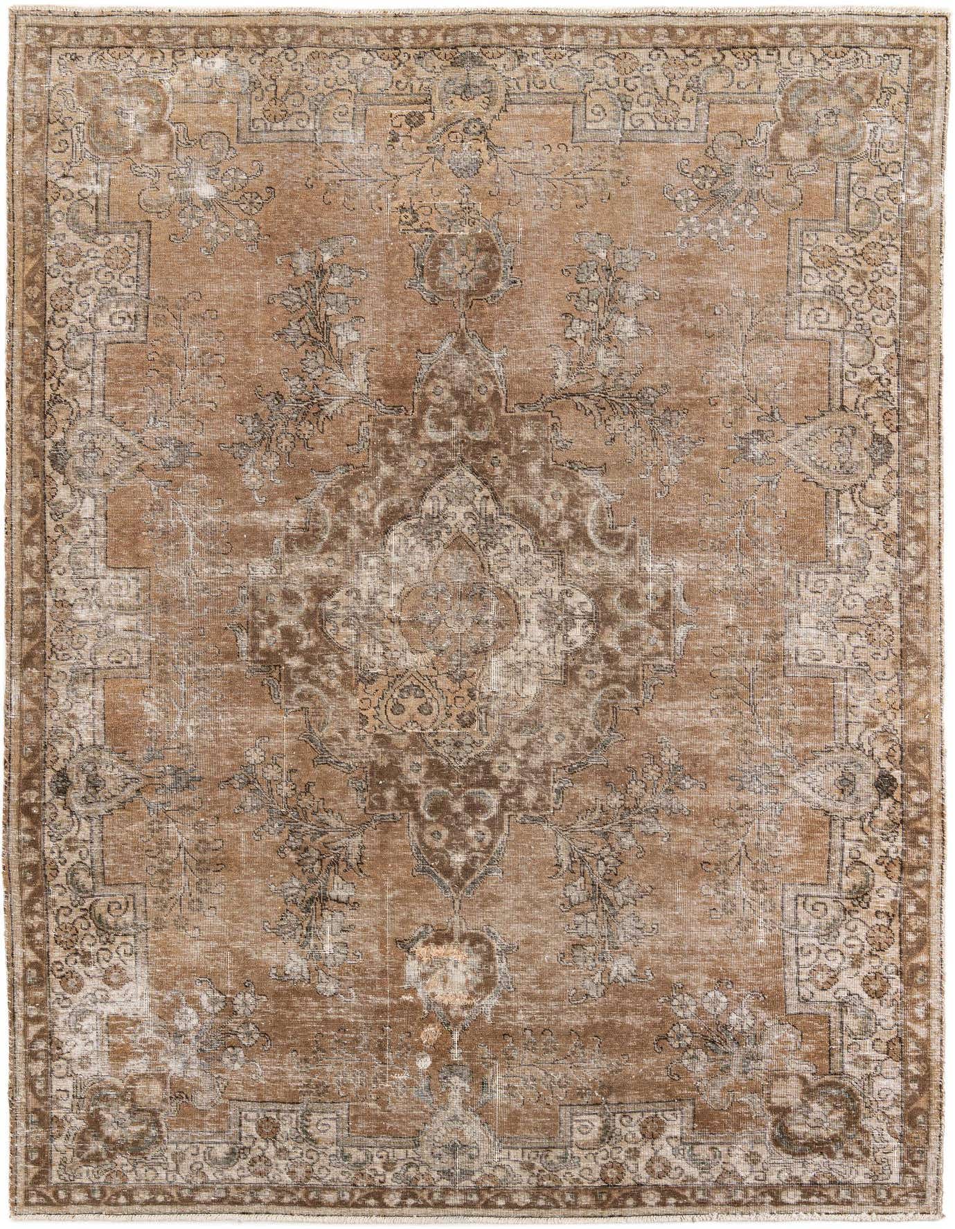 Primary image 7' 9 x 11' 3  Hand Knotted Ultra Vintage Persian Wool Rug