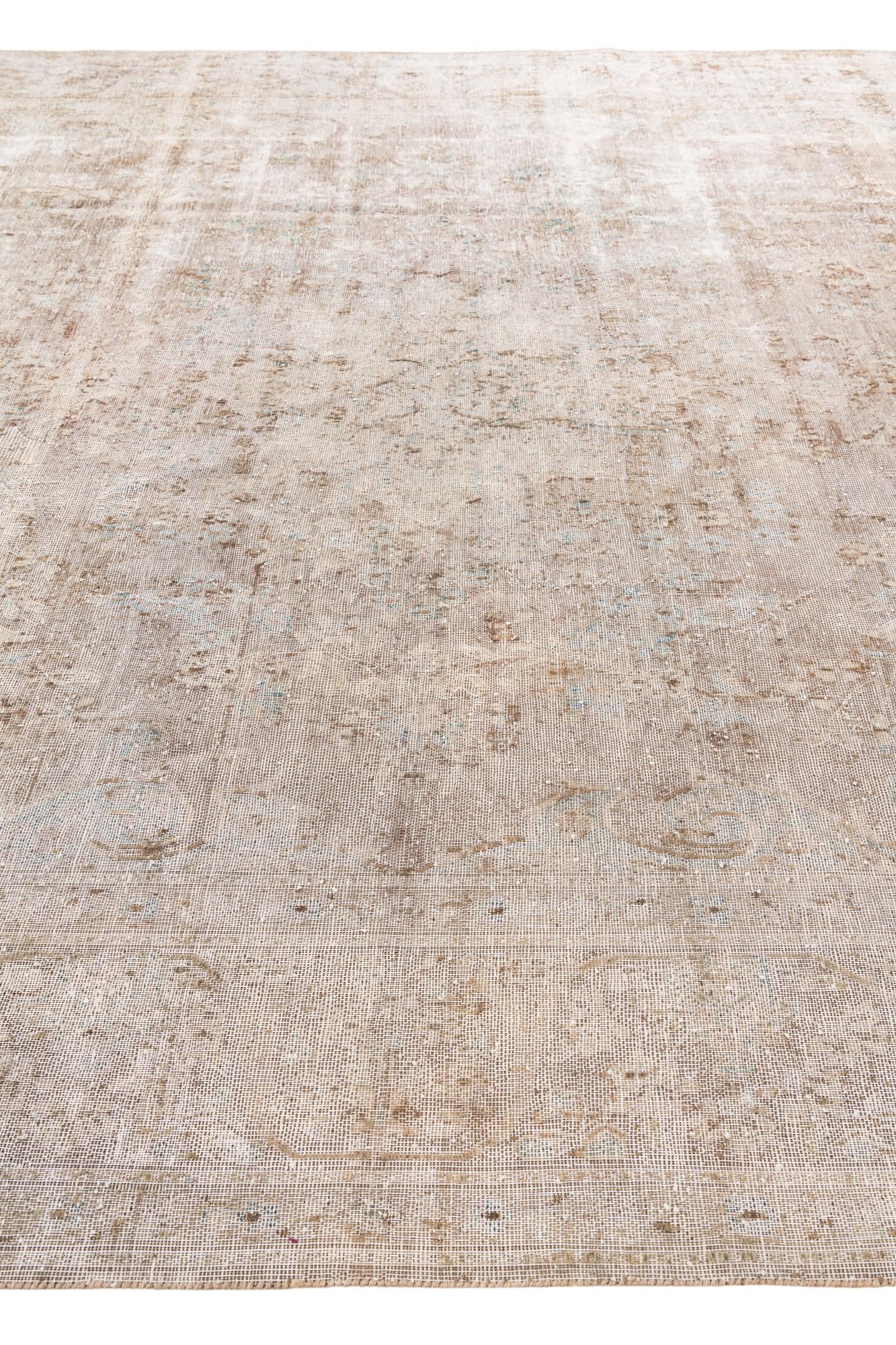 9' 4 x 12' 6 Hand Knotted Ultra Vintage Persian Wool Rug