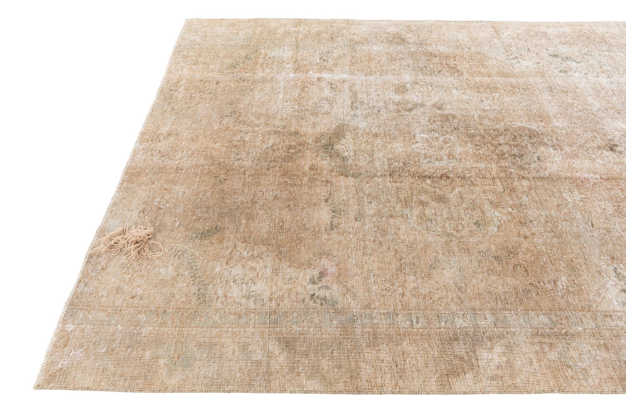 6' 1 x 8' 5 Hand Knotted Ultra Vintage Persian Wool Rug