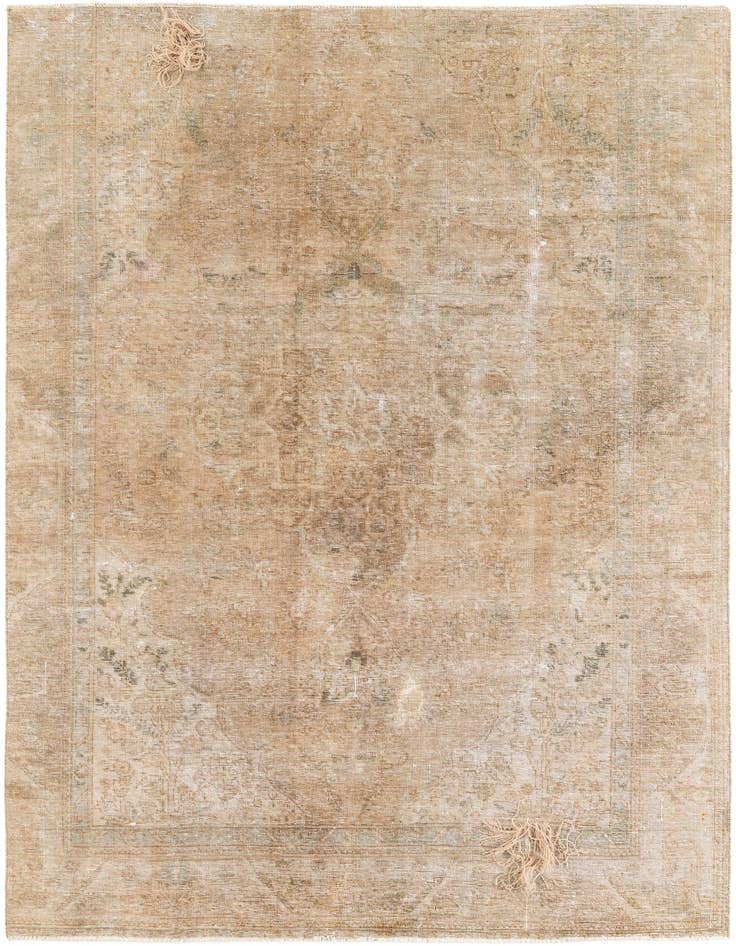 Detail image of 6' 1 x 8' 5 Hand Knotted Ultra Vintage Persian Wool Rug