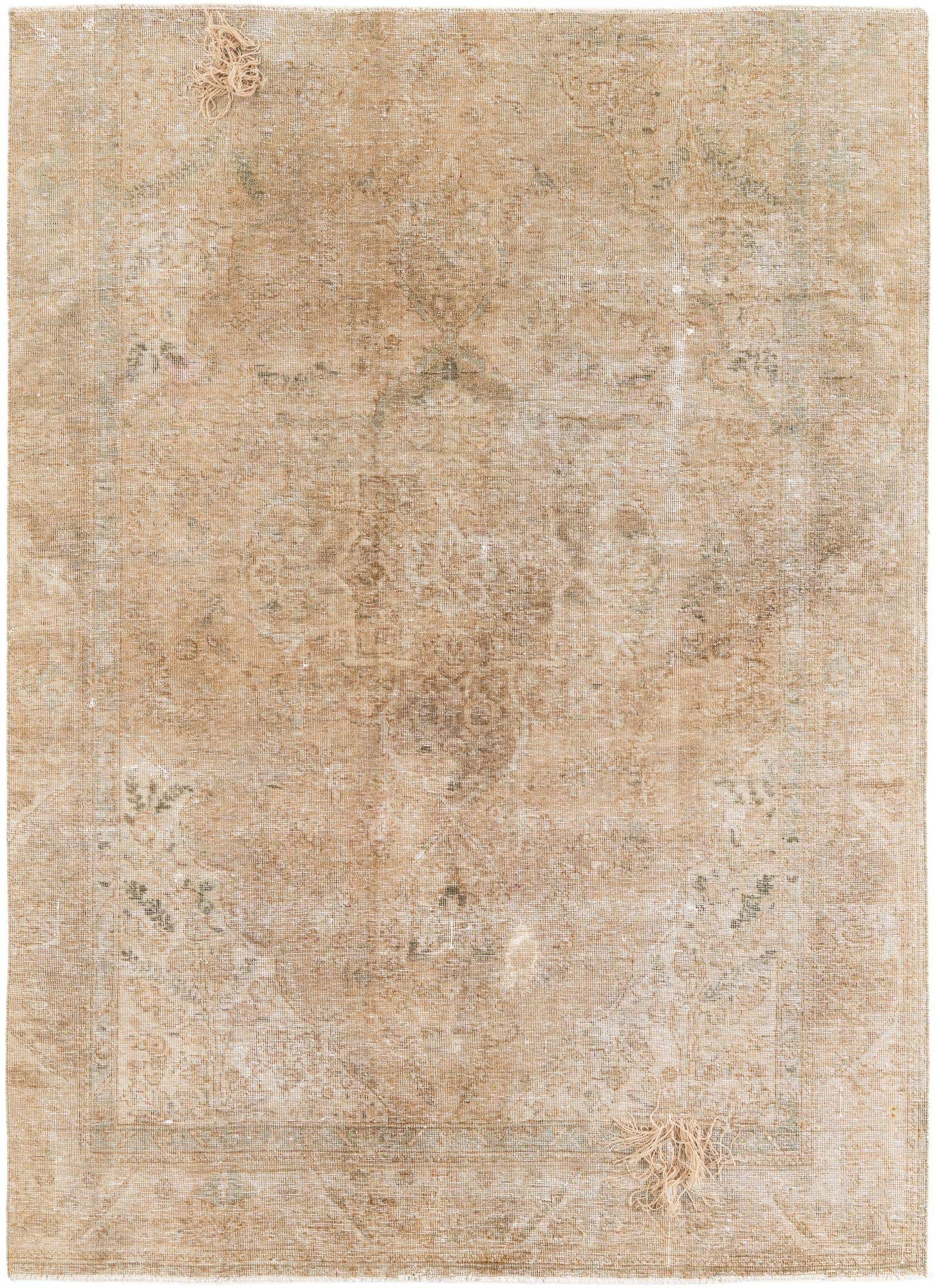 6' 1 x 8' 5 Hand Knotted Ultra Vintage Persian Wool Rug