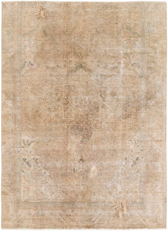 Detail image of 6' 1 x 8' 5 Hand Knotted Ultra Vintage Persian Wool Rug