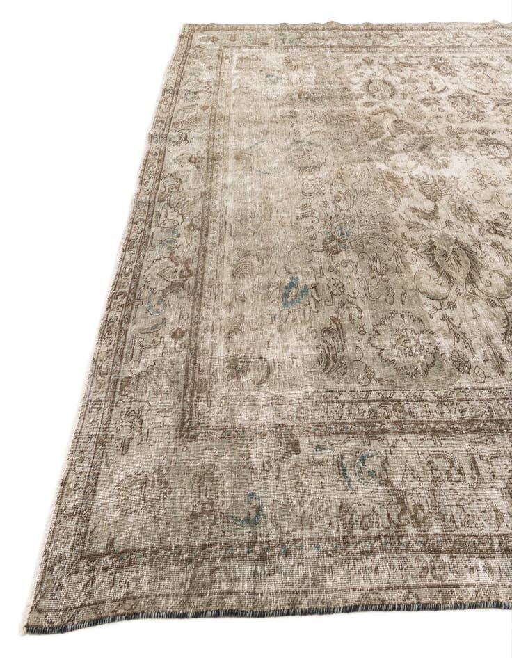 Detail image of 10' 1 x 12' 6  Hand Knotted Ultra Vintage Persian Wool Rug