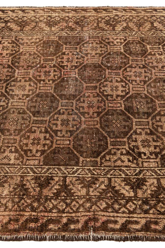 2' 9 x 4' 9 Hand Knotted Ultra Vintage Persian Wool Rug