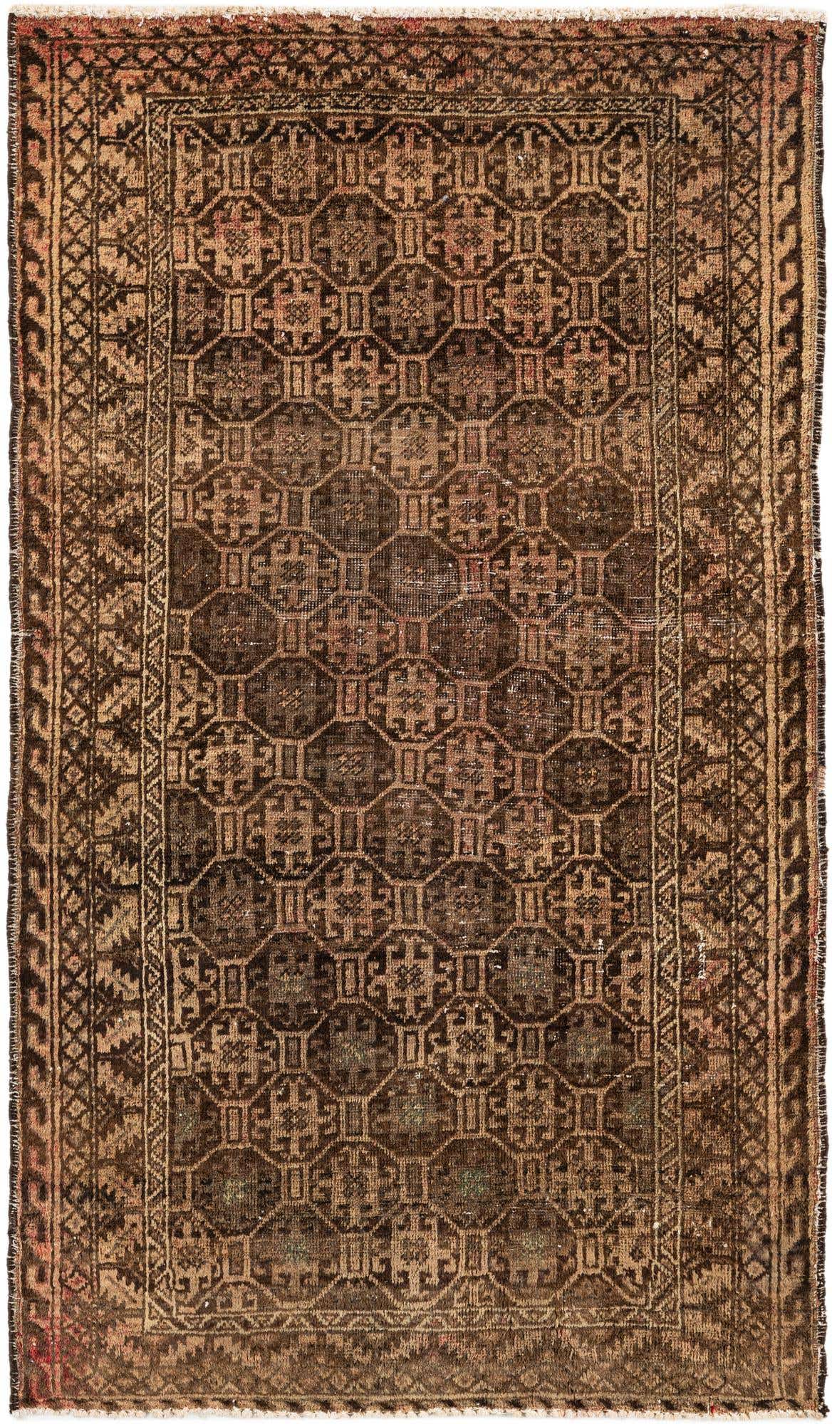 2' 9 x 4' 9 Hand Knotted Ultra Vintage Persian Wool Rug