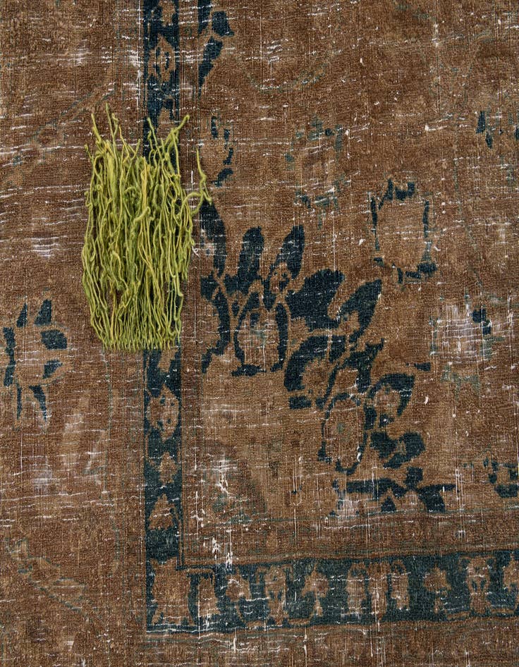 Detail image of 9' 9 x 11' 9  Hand Knotted Ultra Vintage Persian Wool Rug