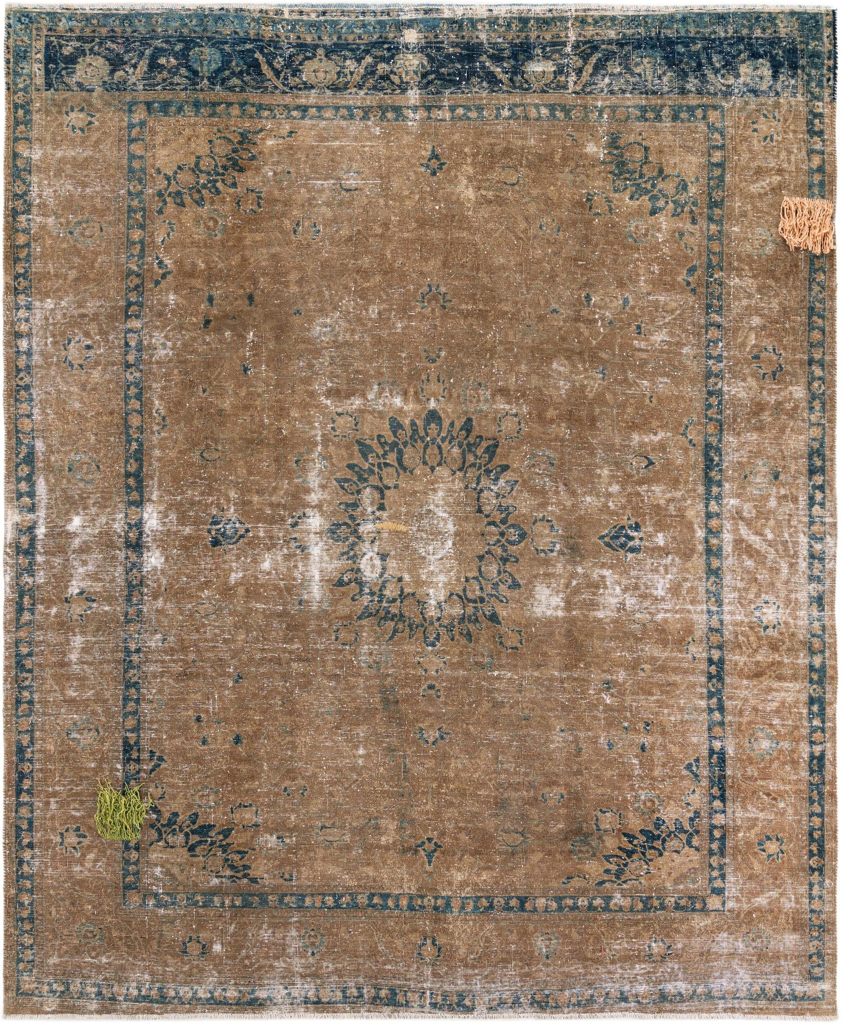 9' 9 x 11' 9 Hand Knotted Ultra Vintage Persian Wool Rug