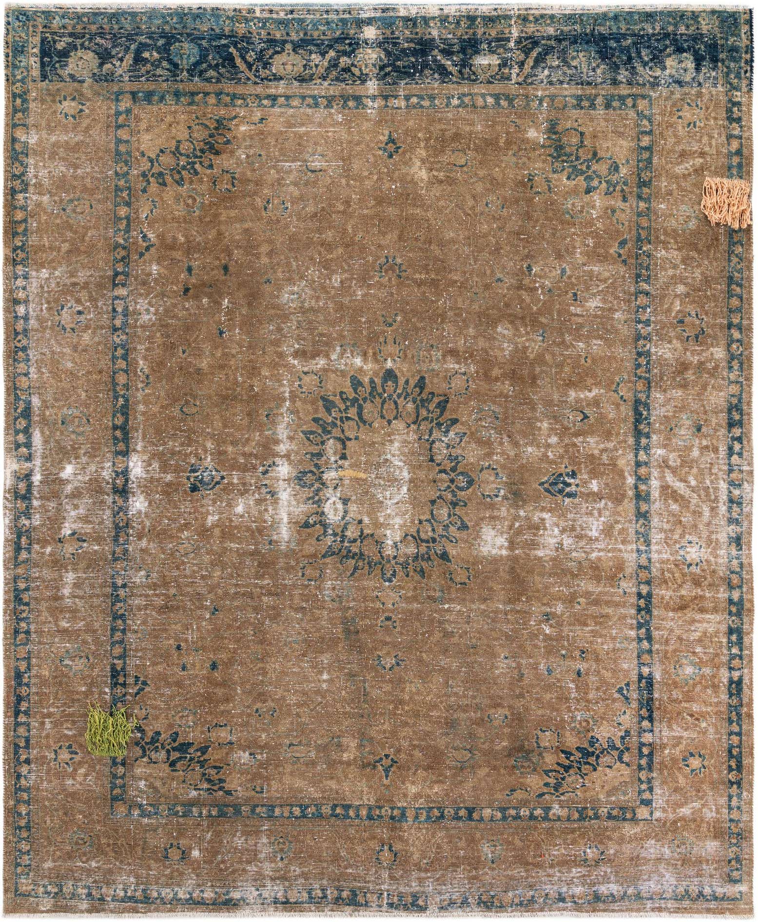 9' 9 x 11' 9 Hand Knotted Ultra Vintage Persian Wool Rug