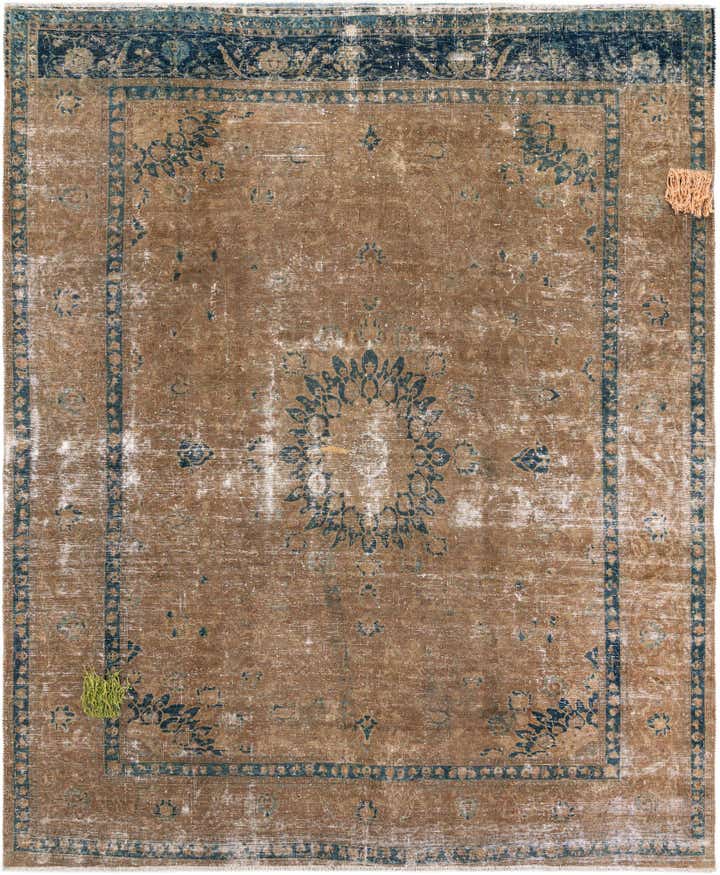 9' 9 x 11' 9 Hand Knotted Ultra Vintage Persian Wool Rug