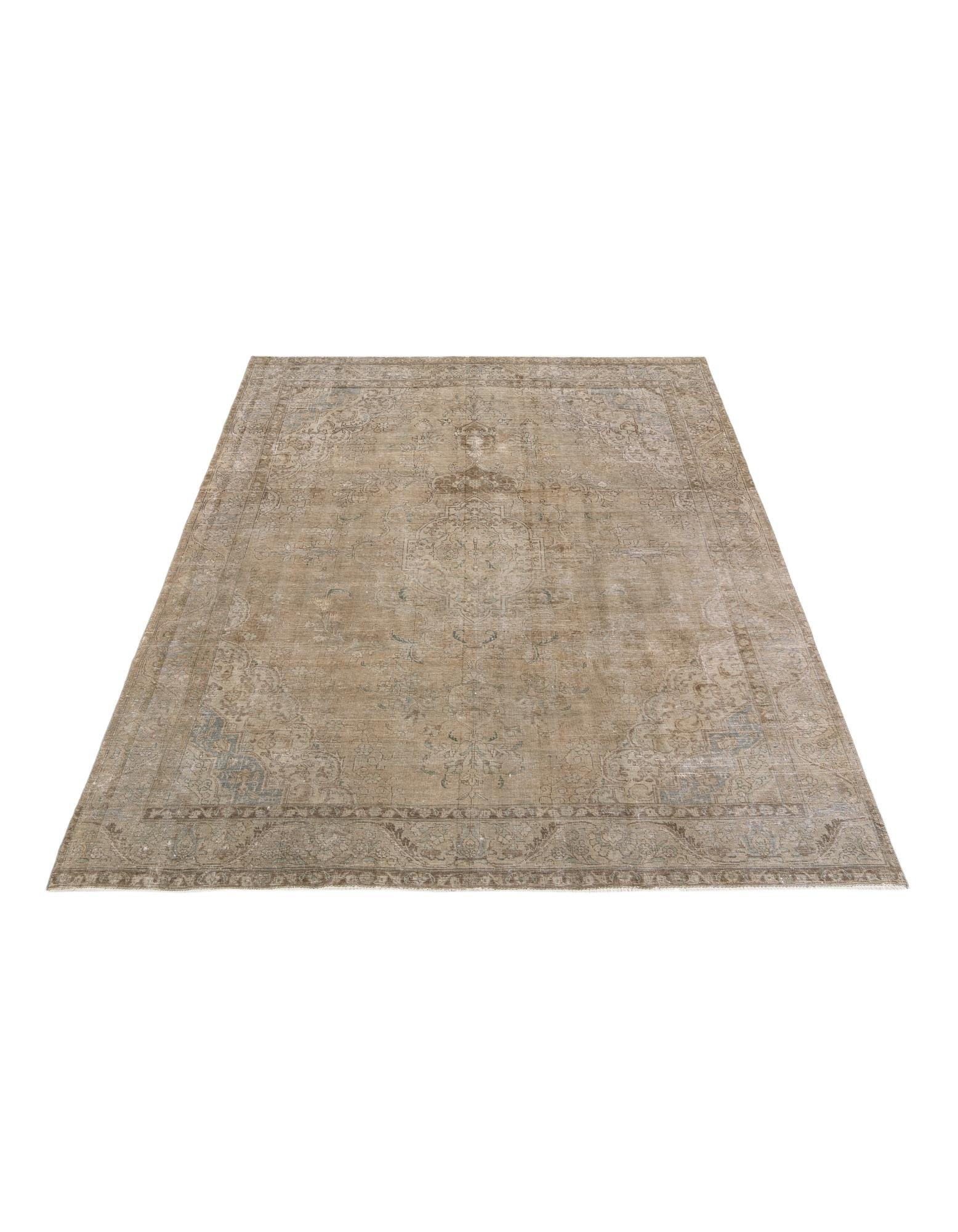 9' 4 x 12' 1 Hand Knotted Ultra Vintage Persian Wool Rug
