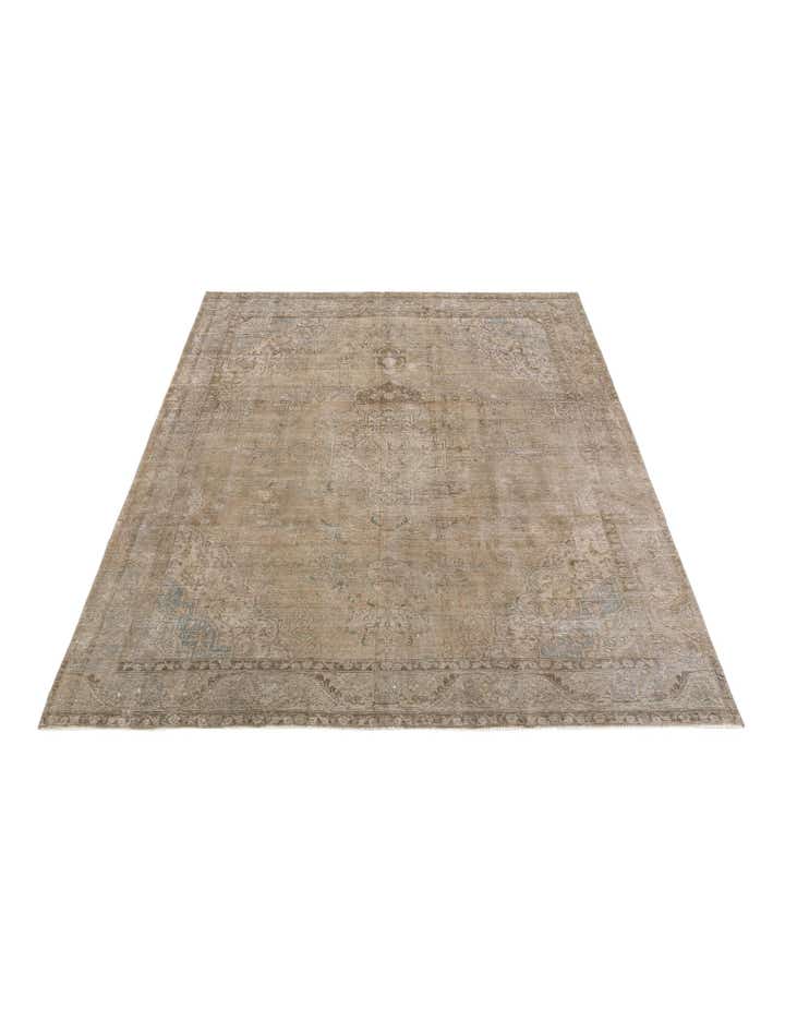 9' 4 x 12' 1 Hand Knotted Ultra Vintage Persian Wool Rug