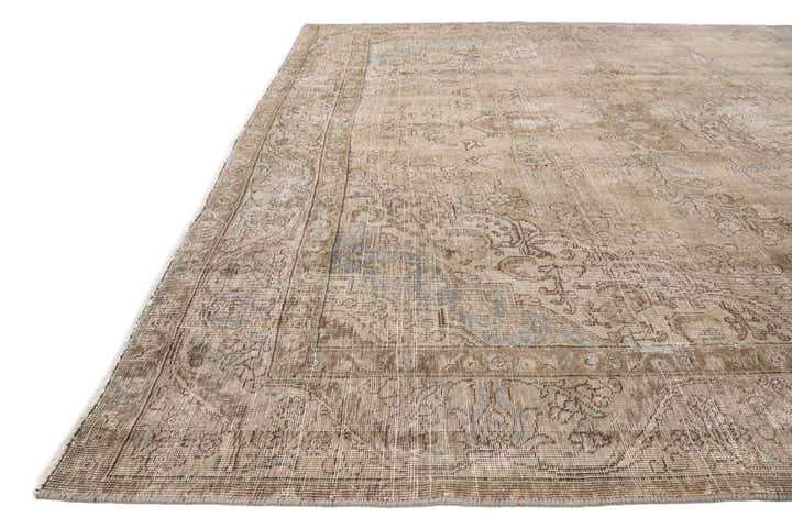 9' 4 x 12' 1 Hand Knotted Ultra Vintage Persian Wool Rug