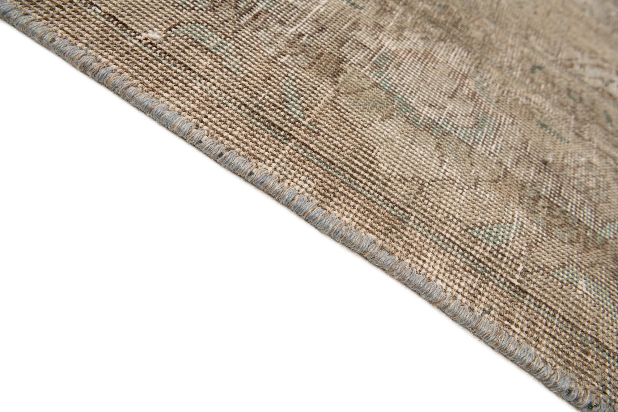 9' 4 x 12' 1 Hand Knotted Ultra Vintage Persian Wool Rug