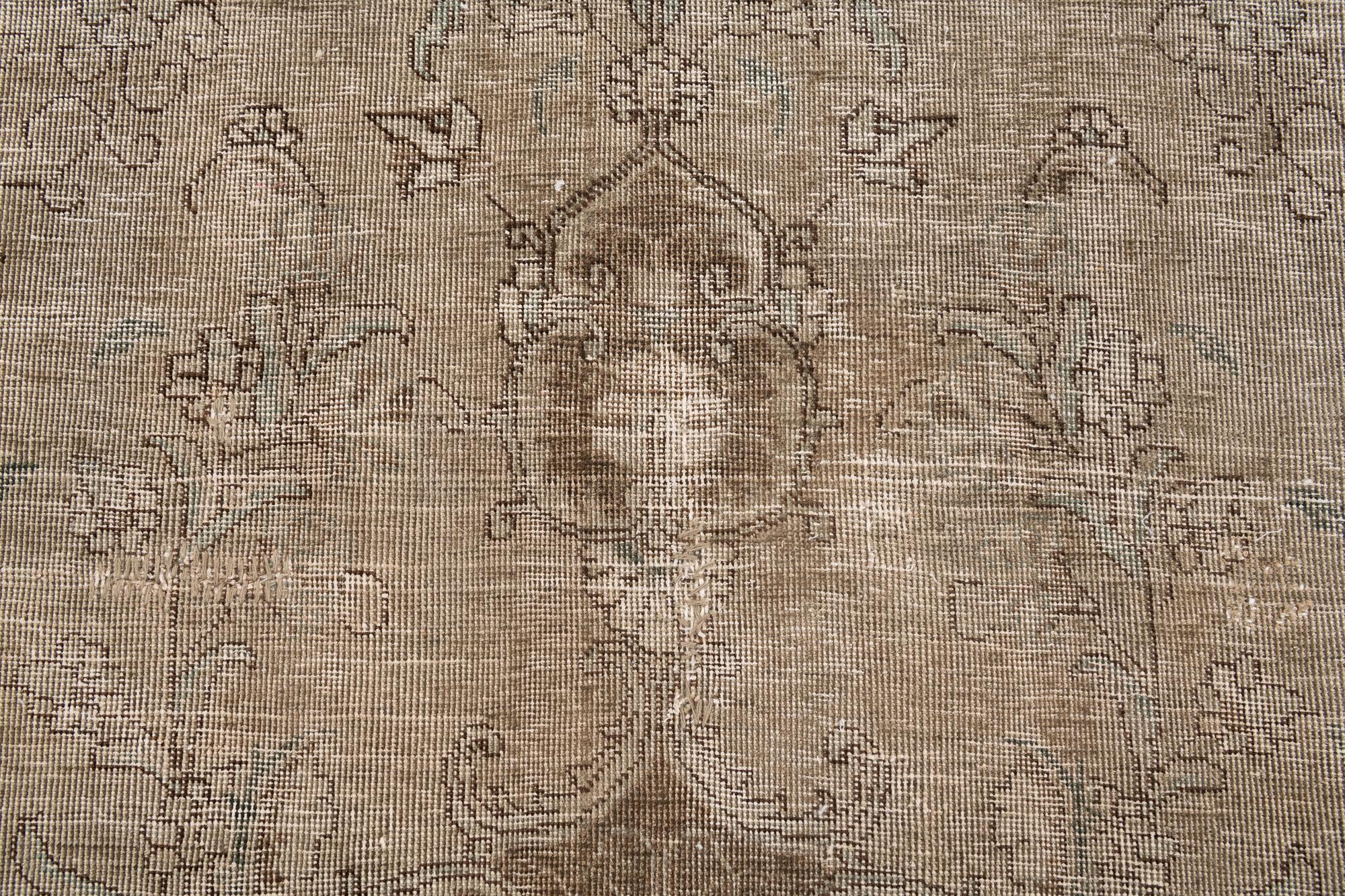 9' 4 x 12' 1 Hand Knotted Ultra Vintage Persian Wool Rug