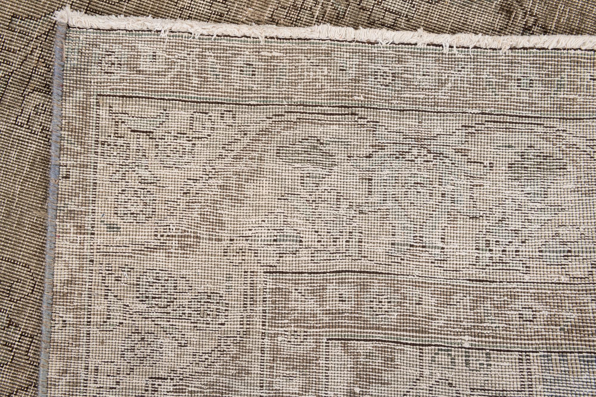 9' 4 x 12' 1 Hand Knotted Ultra Vintage Persian Wool Rug