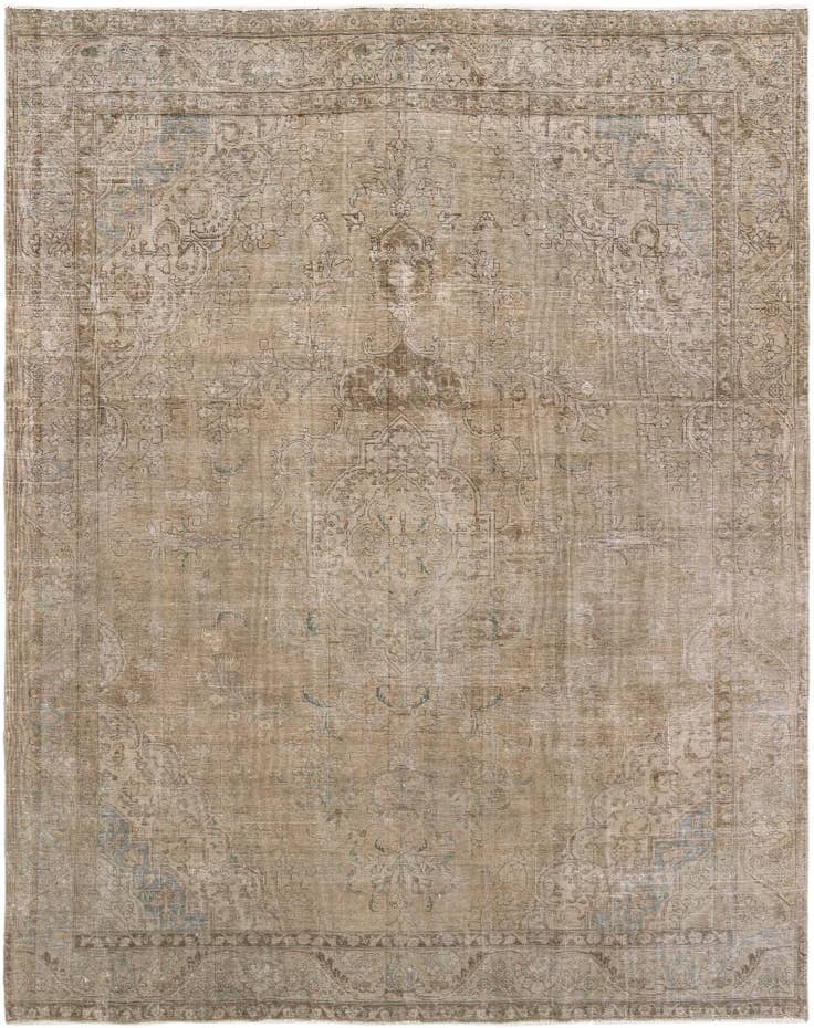 Detail image of 9' 4 x 12' 1 Hand Knotted Ultra Vintage Persian Wool Rug
