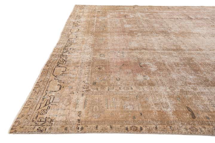 10' x 12' 7 Hand Knotted Ultra Vintage Persian Wool Rug