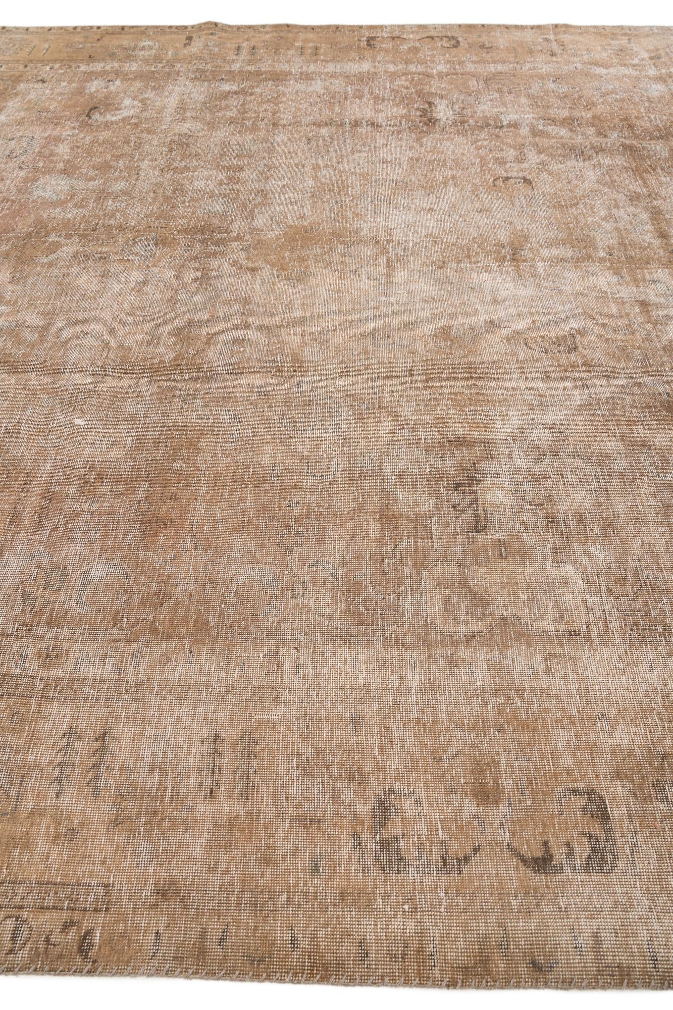 10' x 12' 7 Hand Knotted Ultra Vintage Persian Wool Rug