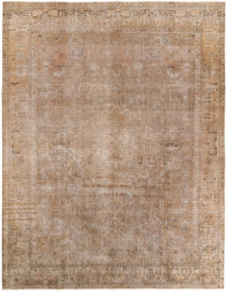 Detail image of 10' x 12' 7 Hand Knotted Ultra Vintage Persian Wool Rug