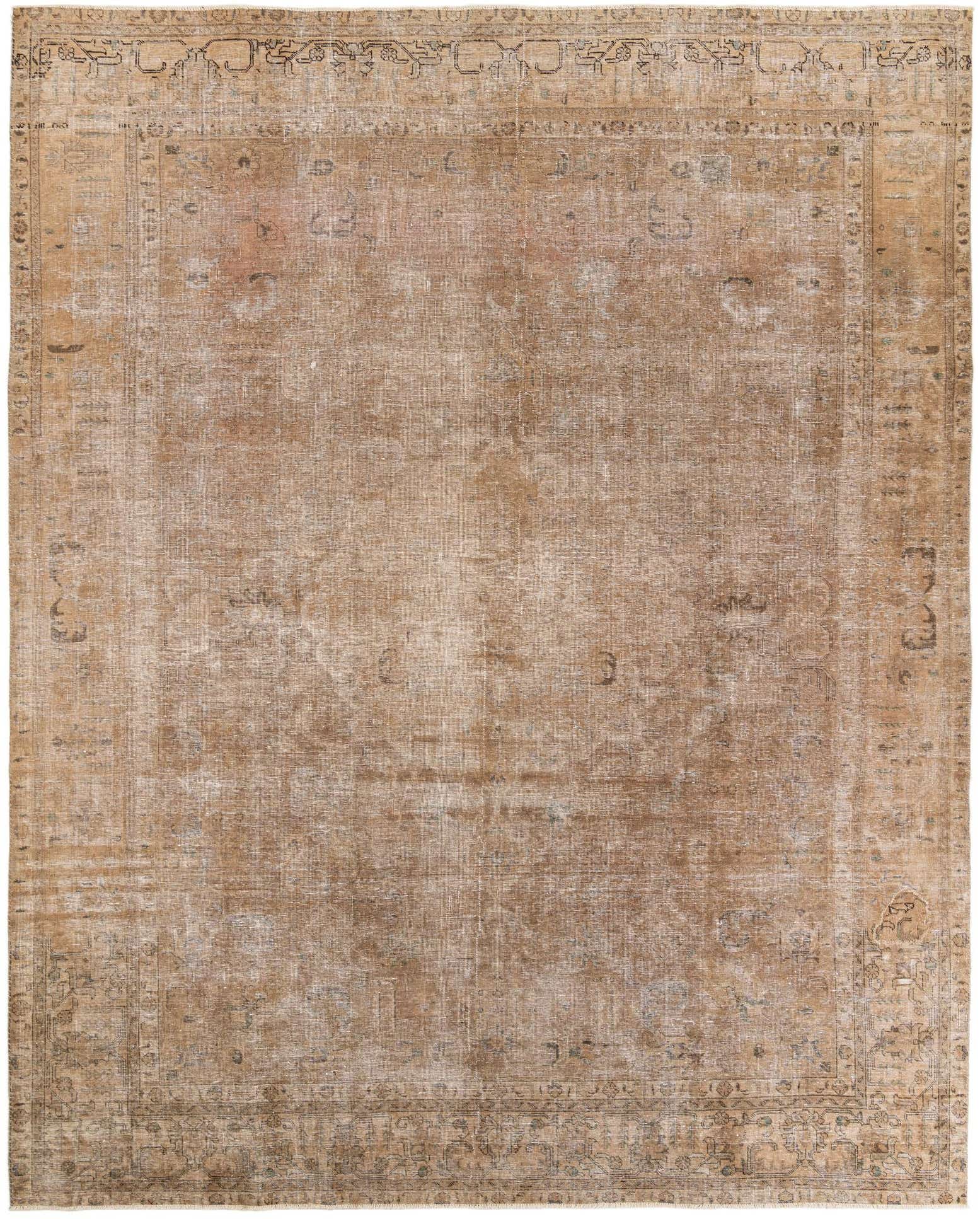 10' x 12' 7 Hand Knotted Ultra Vintage Persian Wool Rug