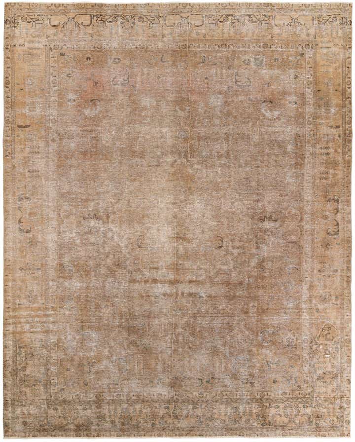 10' x 12' 7 Hand Knotted Ultra Vintage Persian Wool Rug