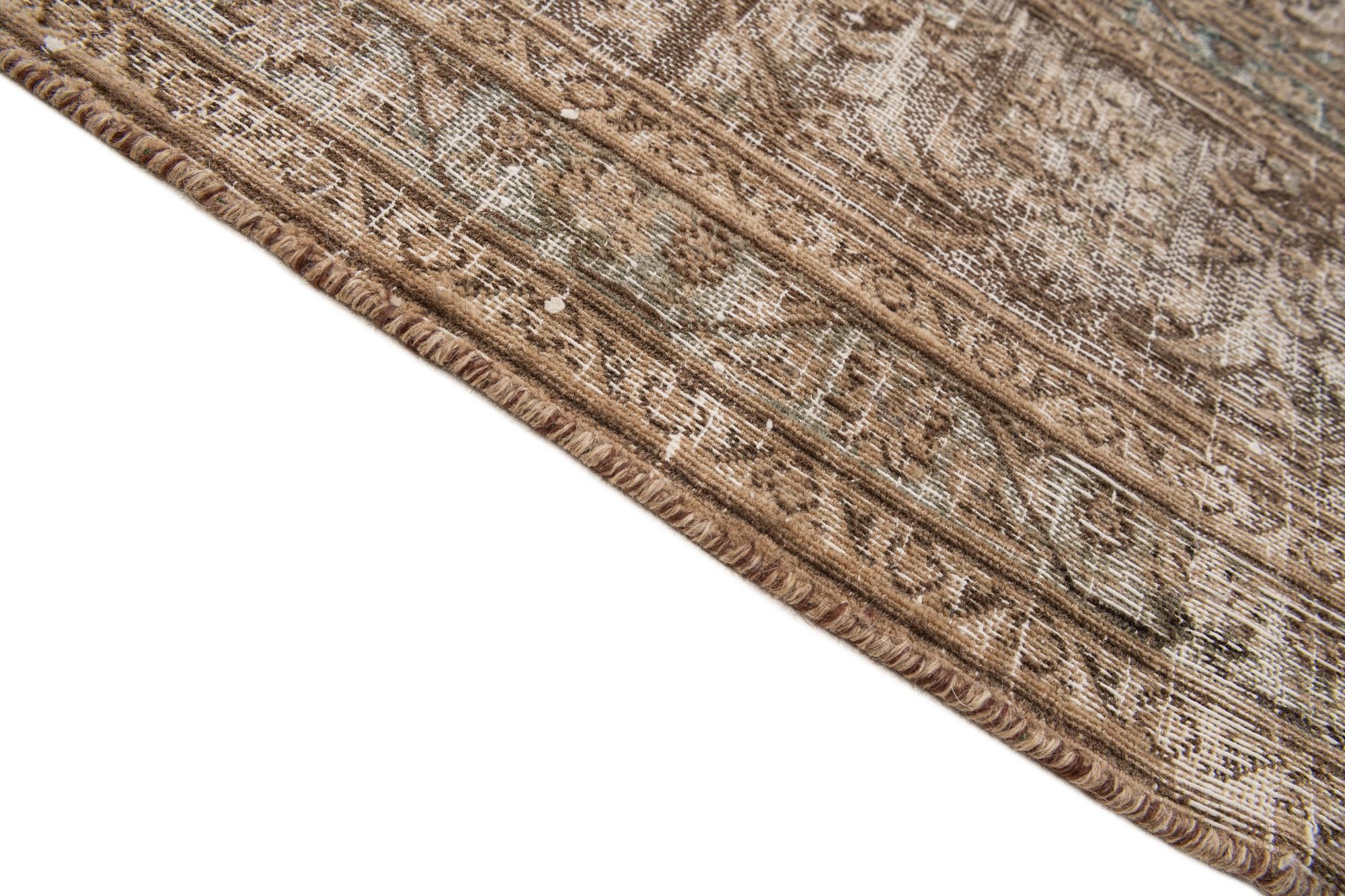 9' 5 x 12' 4 Hand Knotted Ultra Vintage Persian Wool Rug