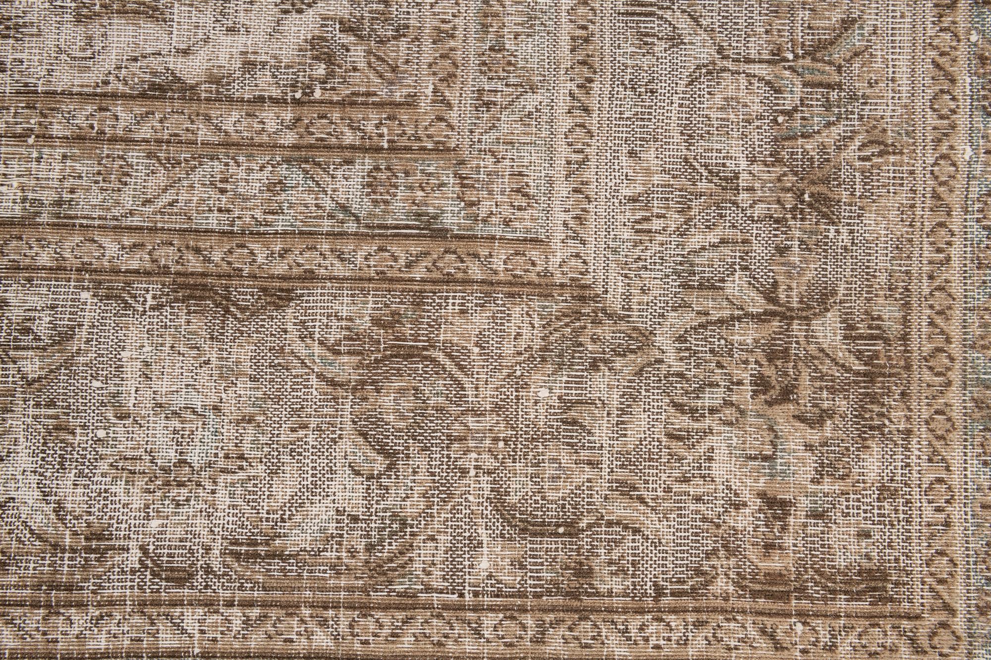 9' 5 x 12' 4 Hand Knotted Ultra Vintage Persian Wool Rug