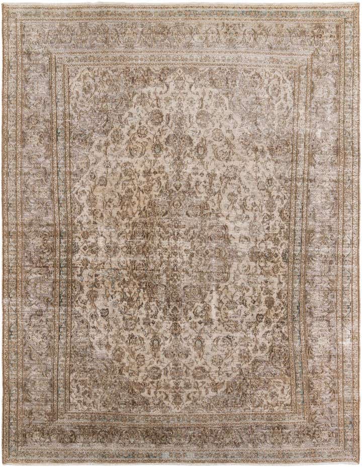 9' 5 x 12' 4 Hand Knotted Ultra Vintage Persian Wool Rug