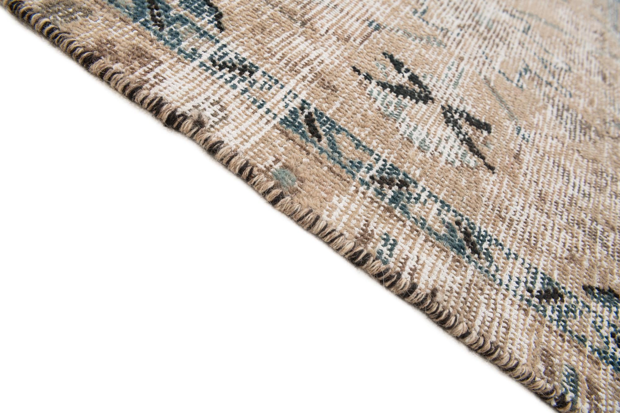 7' x 9' 10 Hand Knotted Ultra Vintage Persian Wool Rug
