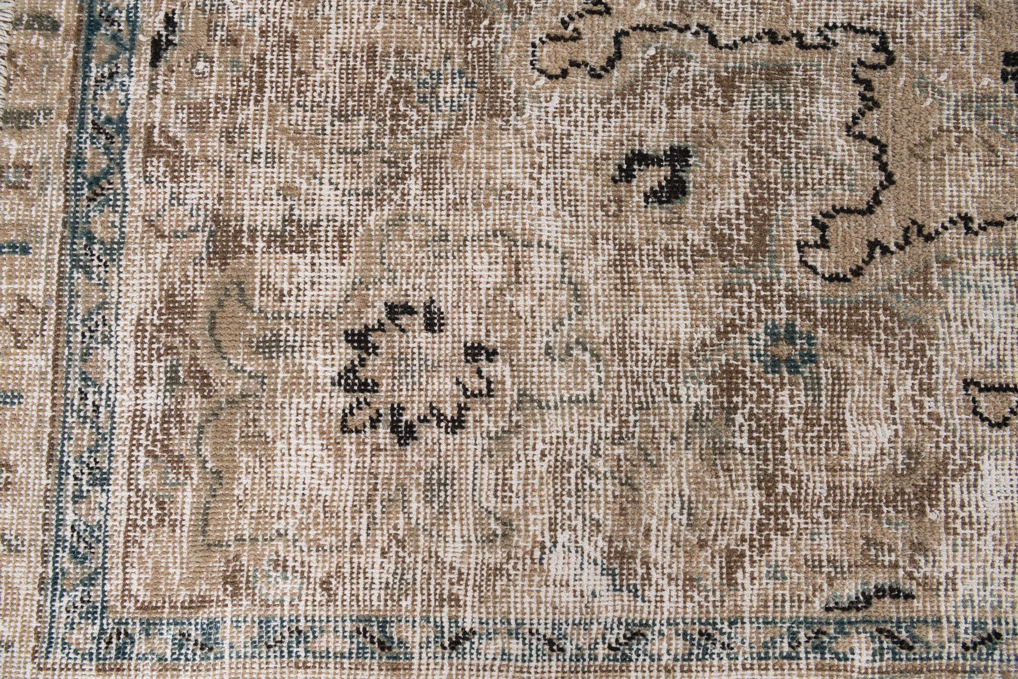 7' x 9' 10 Hand Knotted Ultra Vintage Persian Wool Rug