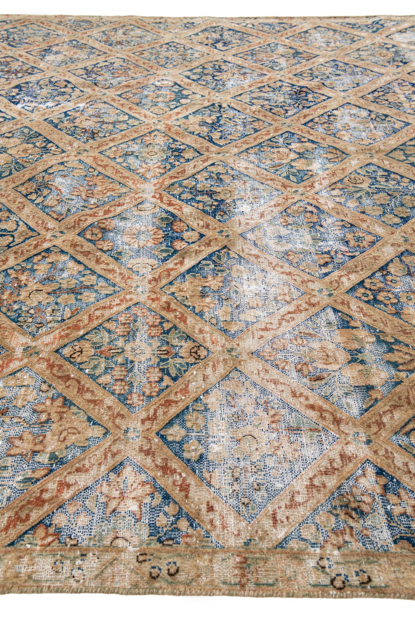 7' 3 x 11' 4 Hand Knotted Ultra Vintage Persian Wool Rug