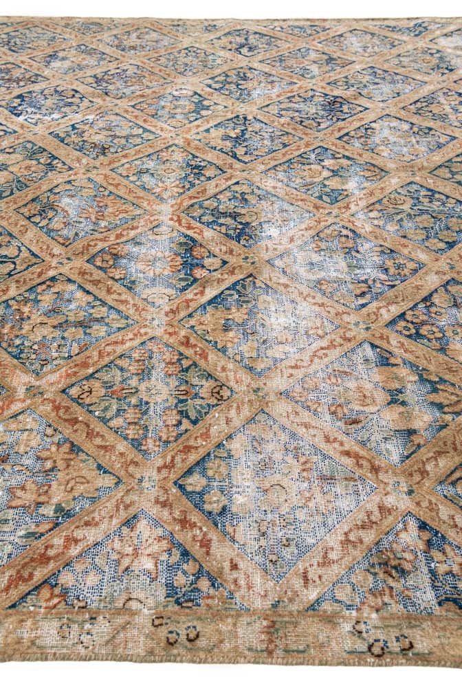 7' 3 x 11' 4 Hand Knotted Ultra Vintage Persian Wool Rug