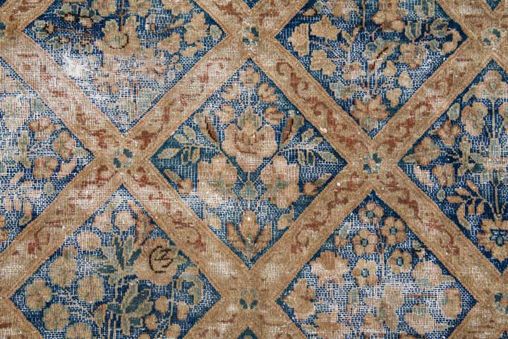 7' 3 x 11' 4 Hand Knotted Ultra Vintage Persian Wool Rug