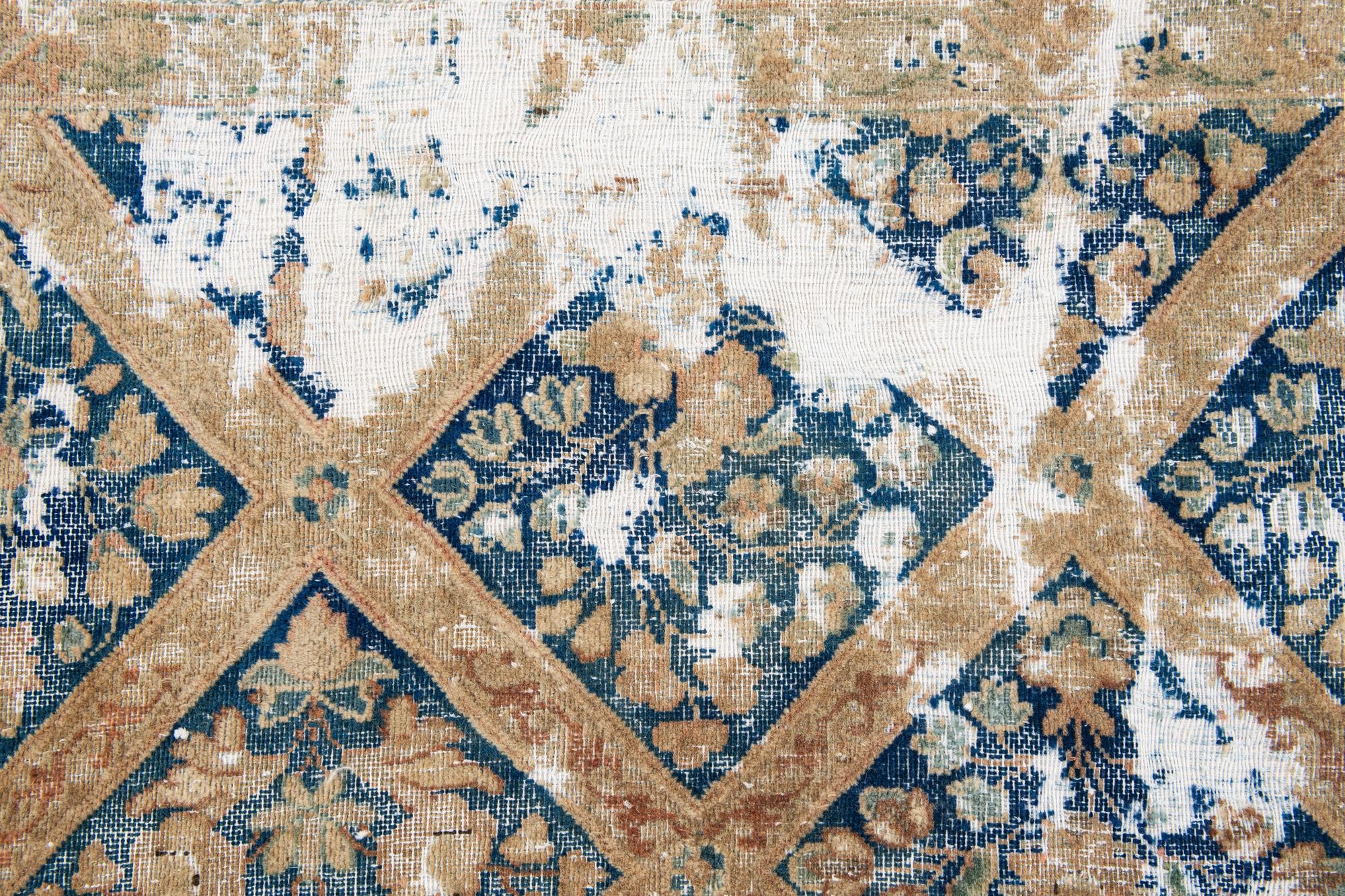 7' 3 x 11' 4 Hand Knotted Ultra Vintage Persian Wool Rug
