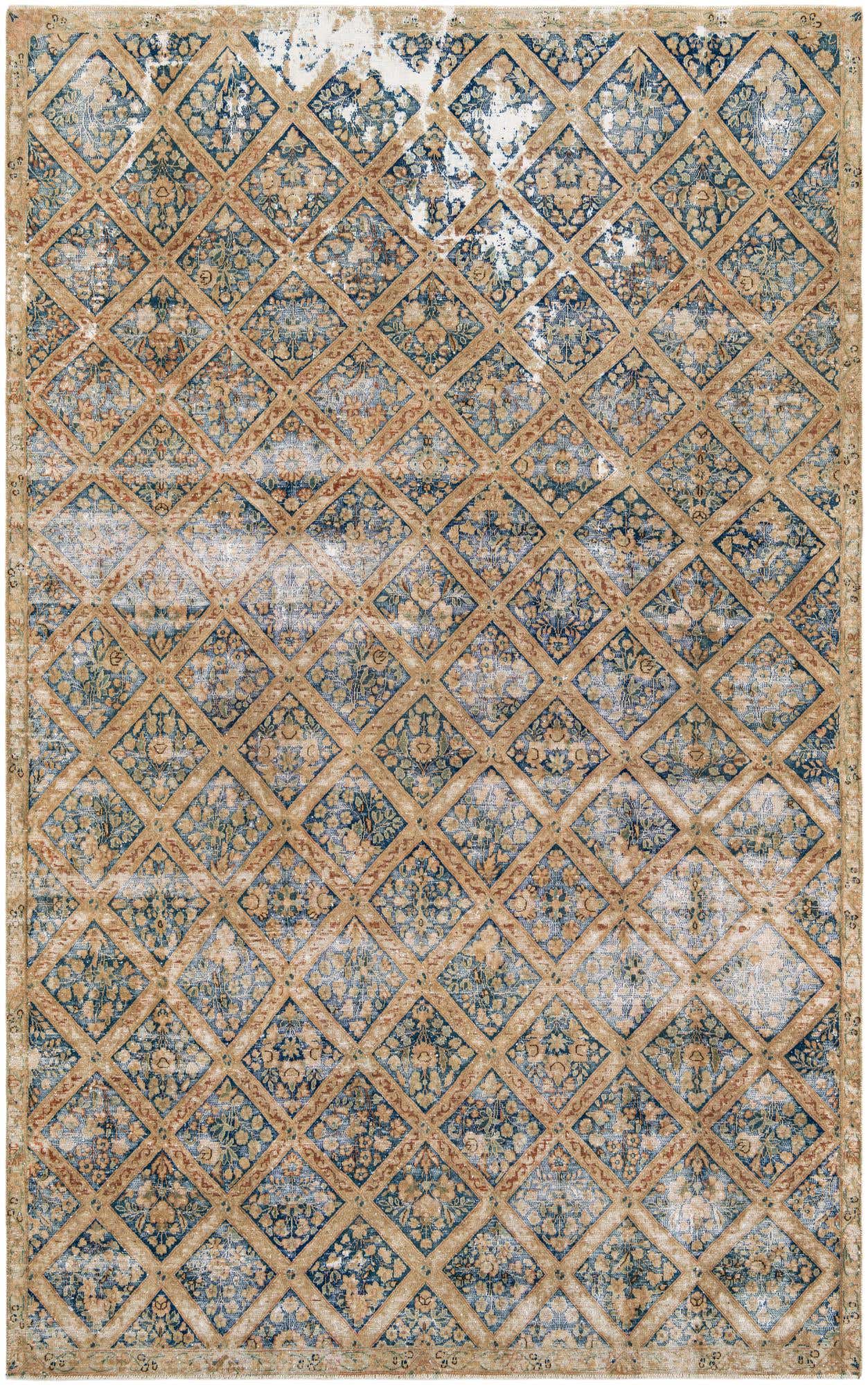7' 3 x 11' 4 Hand Knotted Ultra Vintage Persian Wool Rug