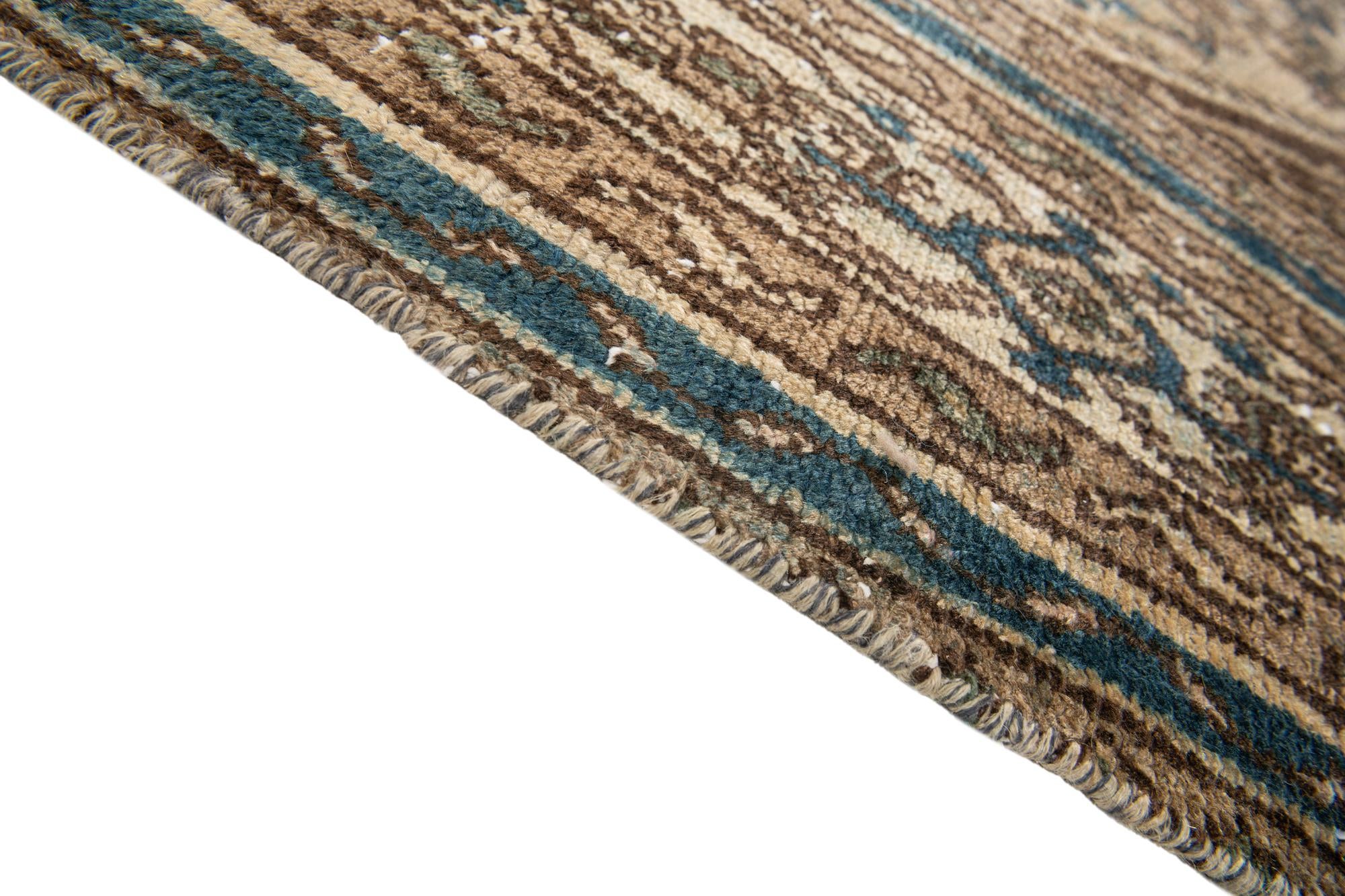 6' 7 x 9' 4 Hand Knotted Ultra Vintage Persian Wool Rug