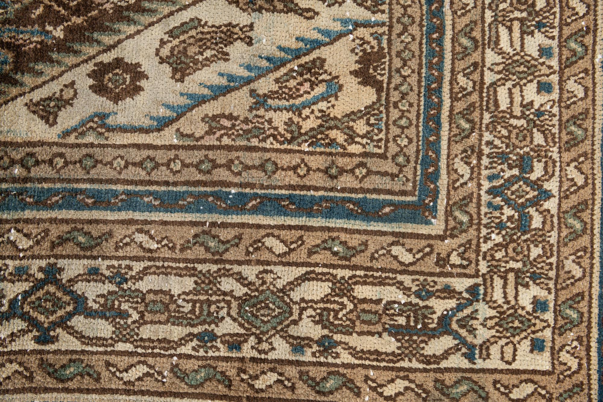 6' 7 x 9' 4 Hand Knotted Ultra Vintage Persian Wool Rug
