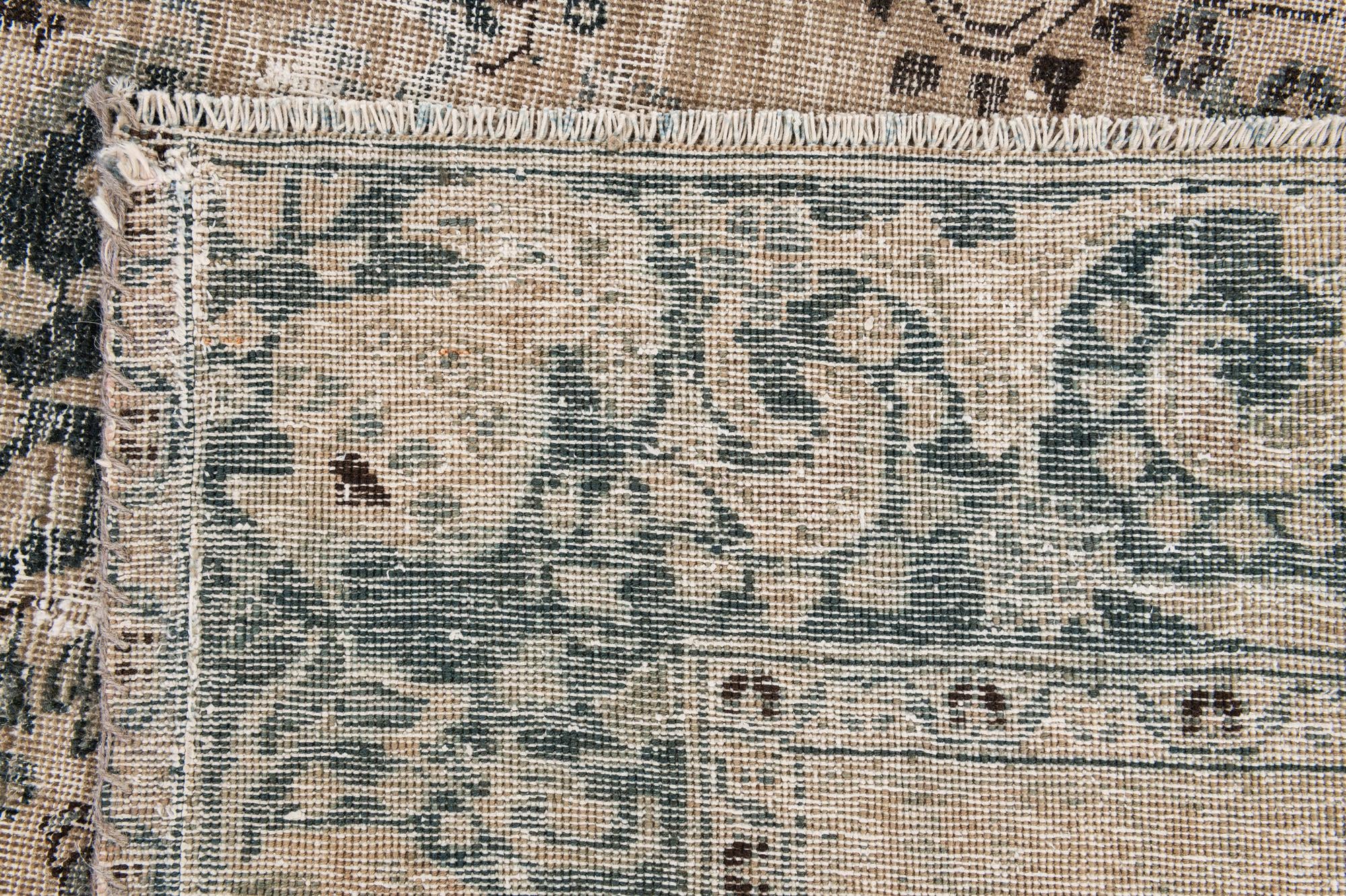 9' x 11' 1 Hand Knotted Ultra Vintage Persian Wool Rug