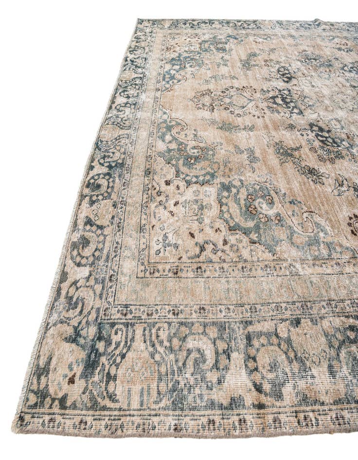 Detail image of 9' x 11' 1  Hand Knotted Ultra Vintage Persian Wool Rug