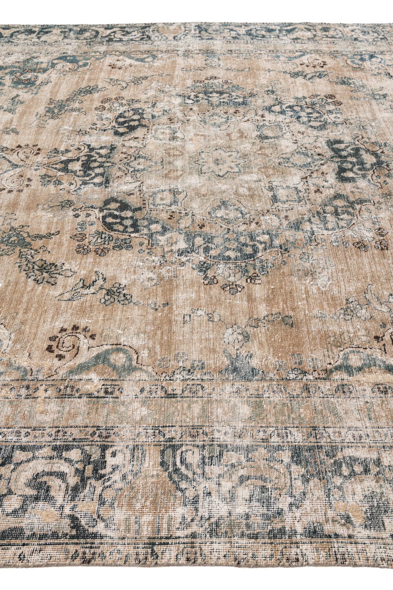 9' x 11' 1 Hand Knotted Ultra Vintage Persian Wool Rug