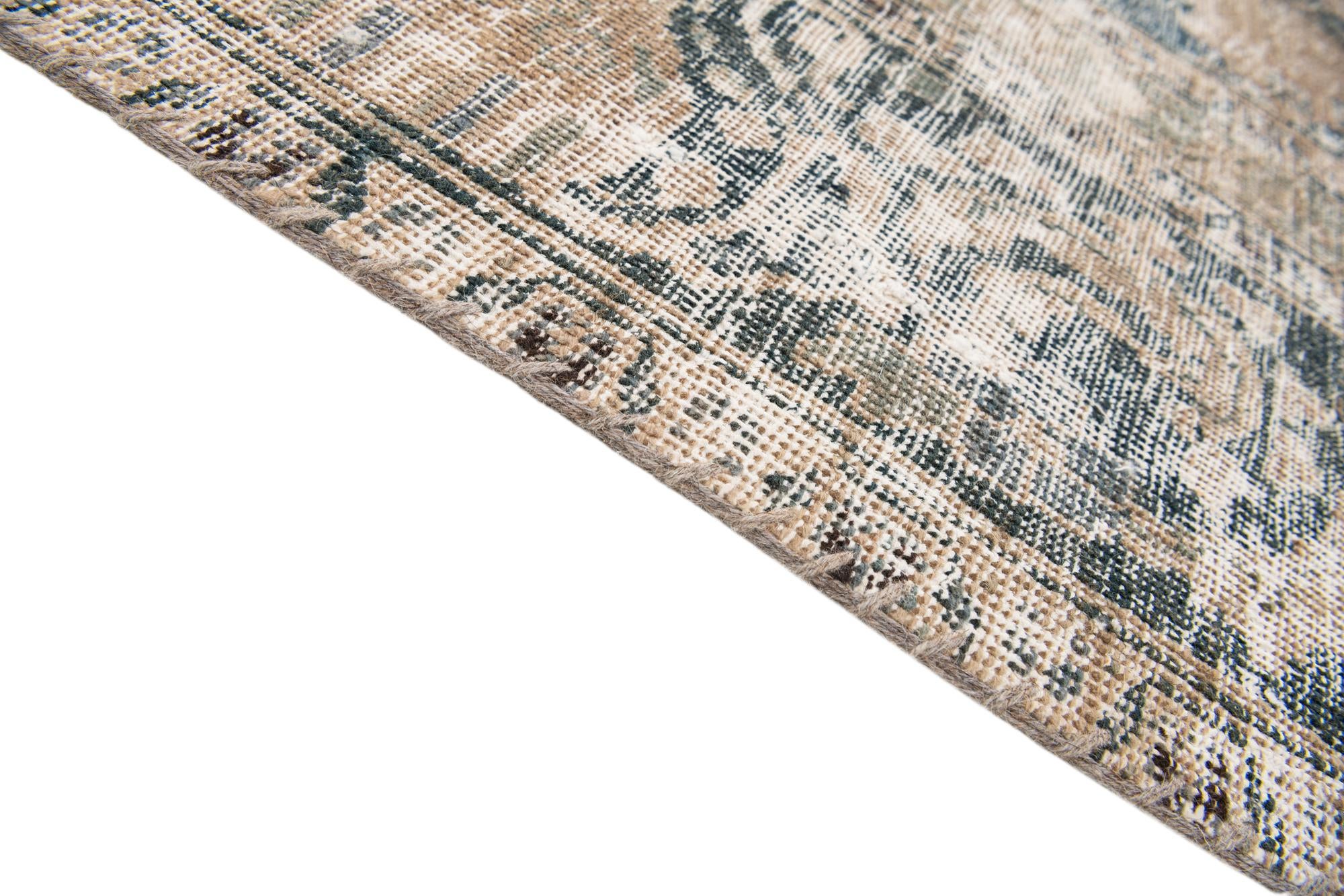 9' x 11' 1 Hand Knotted Ultra Vintage Persian Wool Rug