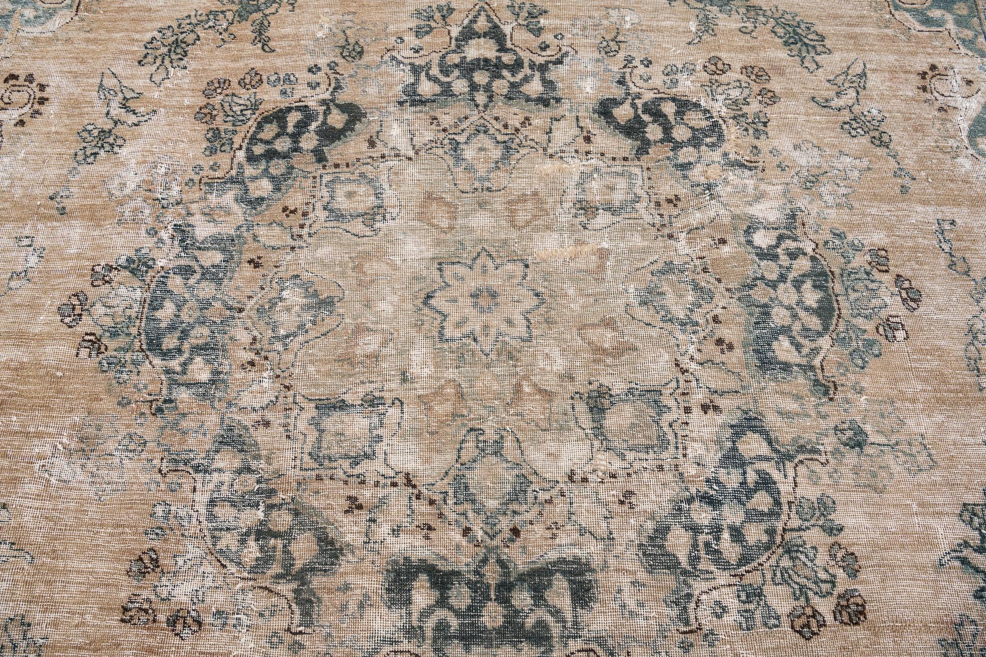 9' x 11' 1 Hand Knotted Ultra Vintage Persian Wool Rug