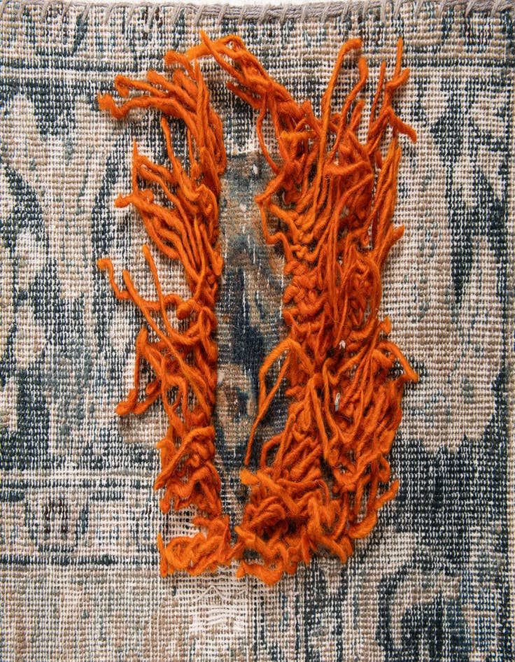 Detail image of 9' x 11' 1  Hand Knotted Ultra Vintage Persian Wool Rug