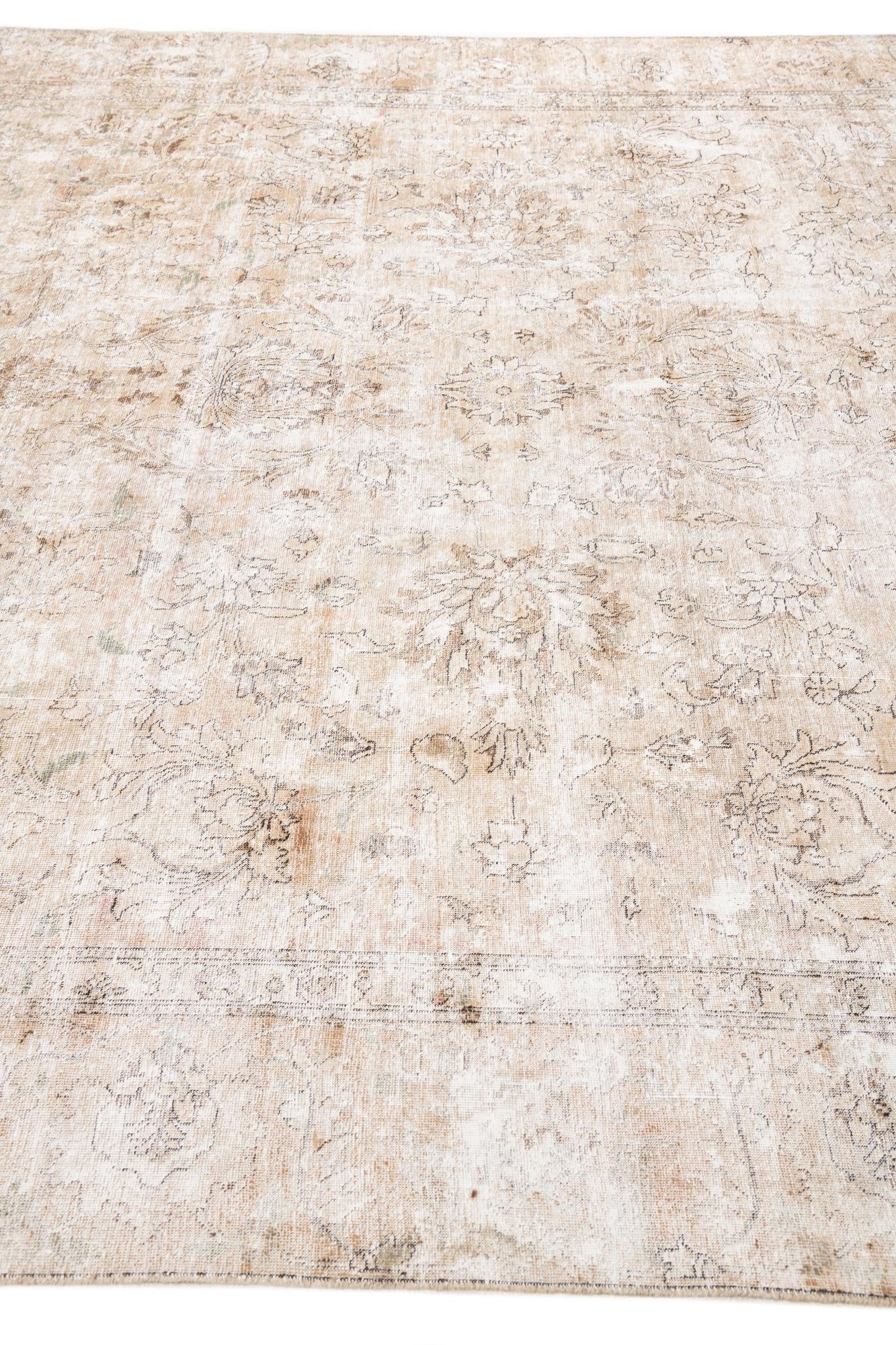 8' 4 x 11' 2 Hand Knotted Ultra Vintage Persian Wool Rug