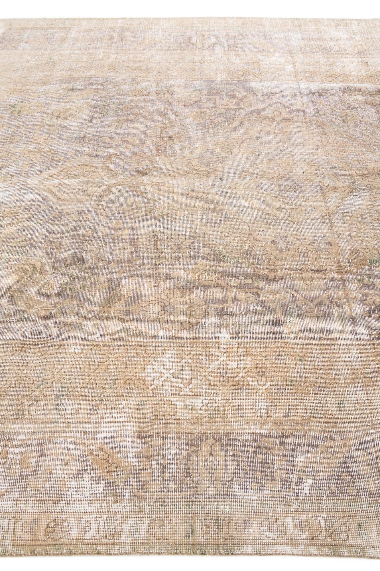 8' x 11' Hand Knotted Ultra Vintage Persian Wool Rug