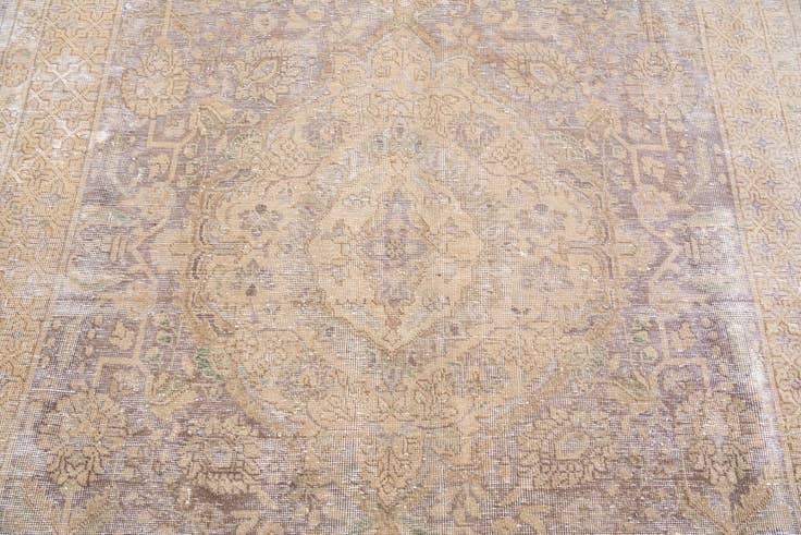 Detail image of 8' x 11' Hand Knotted Ultra Vintage Persian Wool Rug
