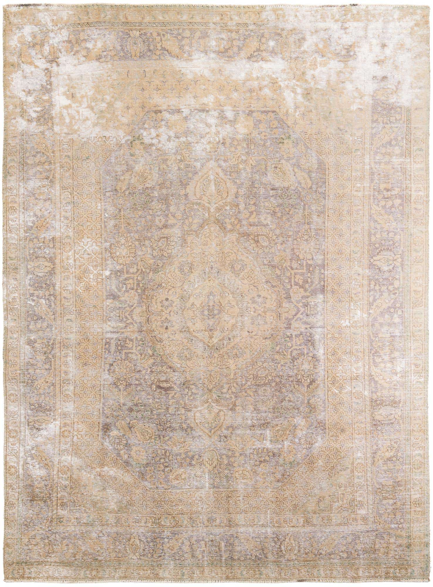 8' x 11' Hand Knotted Ultra Vintage Persian Wool Rug