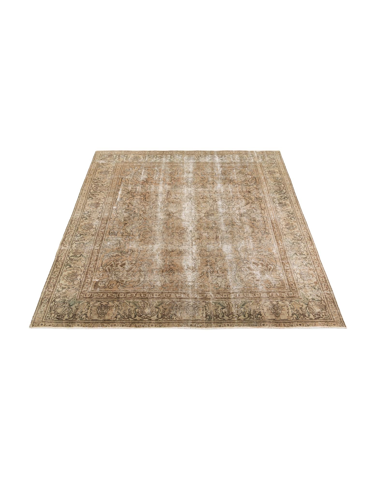 9' 7 x 10' 7 Hand Knotted Ultra Vintage Persian Wool Rug
