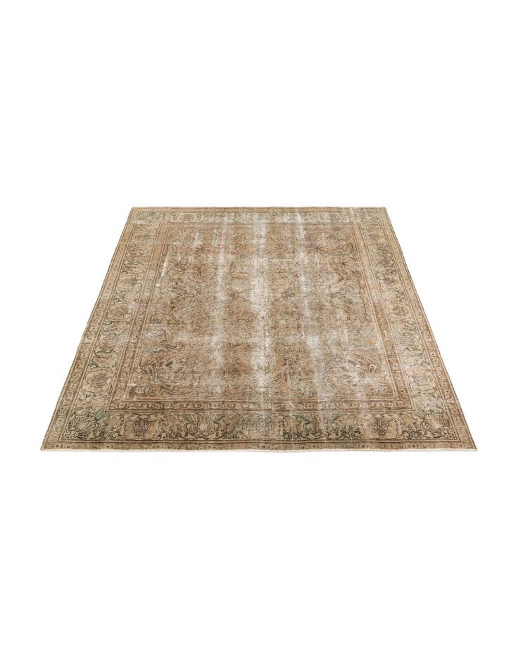 Detail image of 9' 7 x 10' 7 Hand Knotted Ultra Vintage Persian Wool Rug