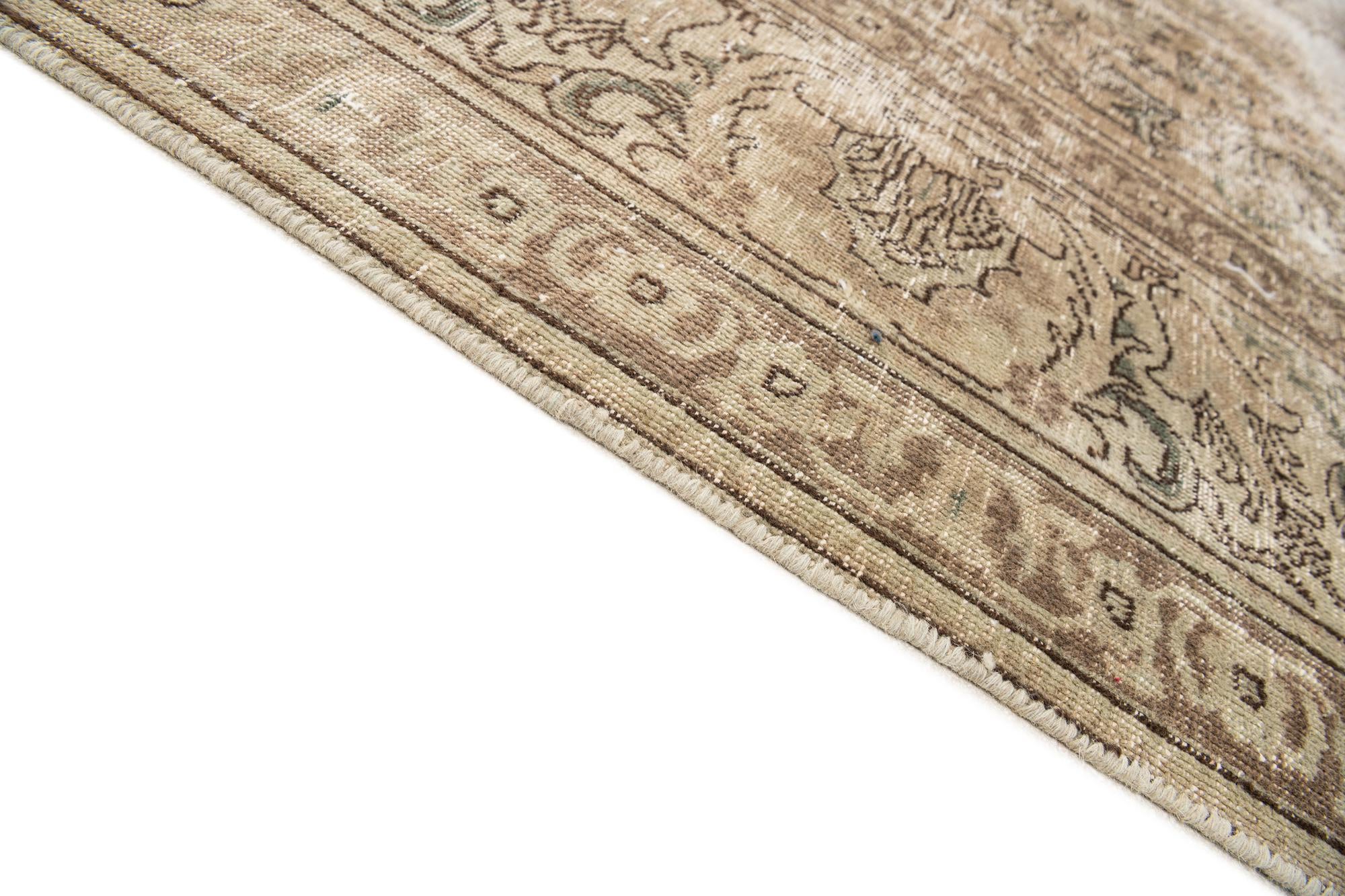 9' 7 x 10' 7 Hand Knotted Ultra Vintage Persian Wool Rug